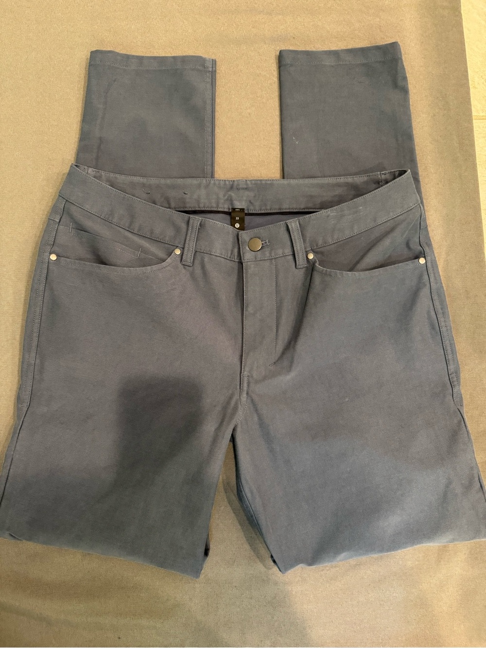 Lululemon Men's ABC Pant Slim Warpstreme Asphalt Grey 33x33 Casual Performance